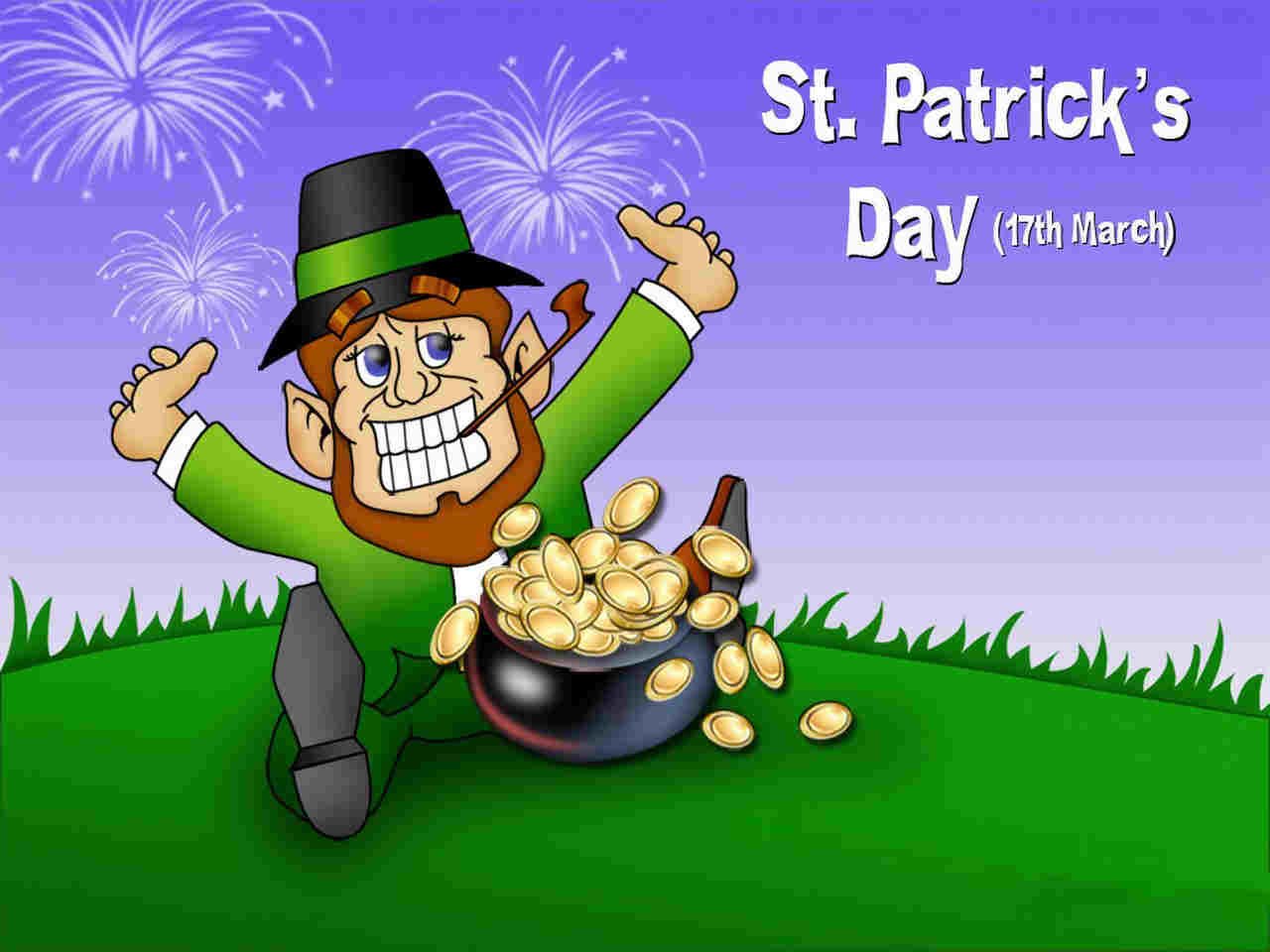Image ID: 6765. st patrick's day Leprechaun and pot of gold Holiday St...