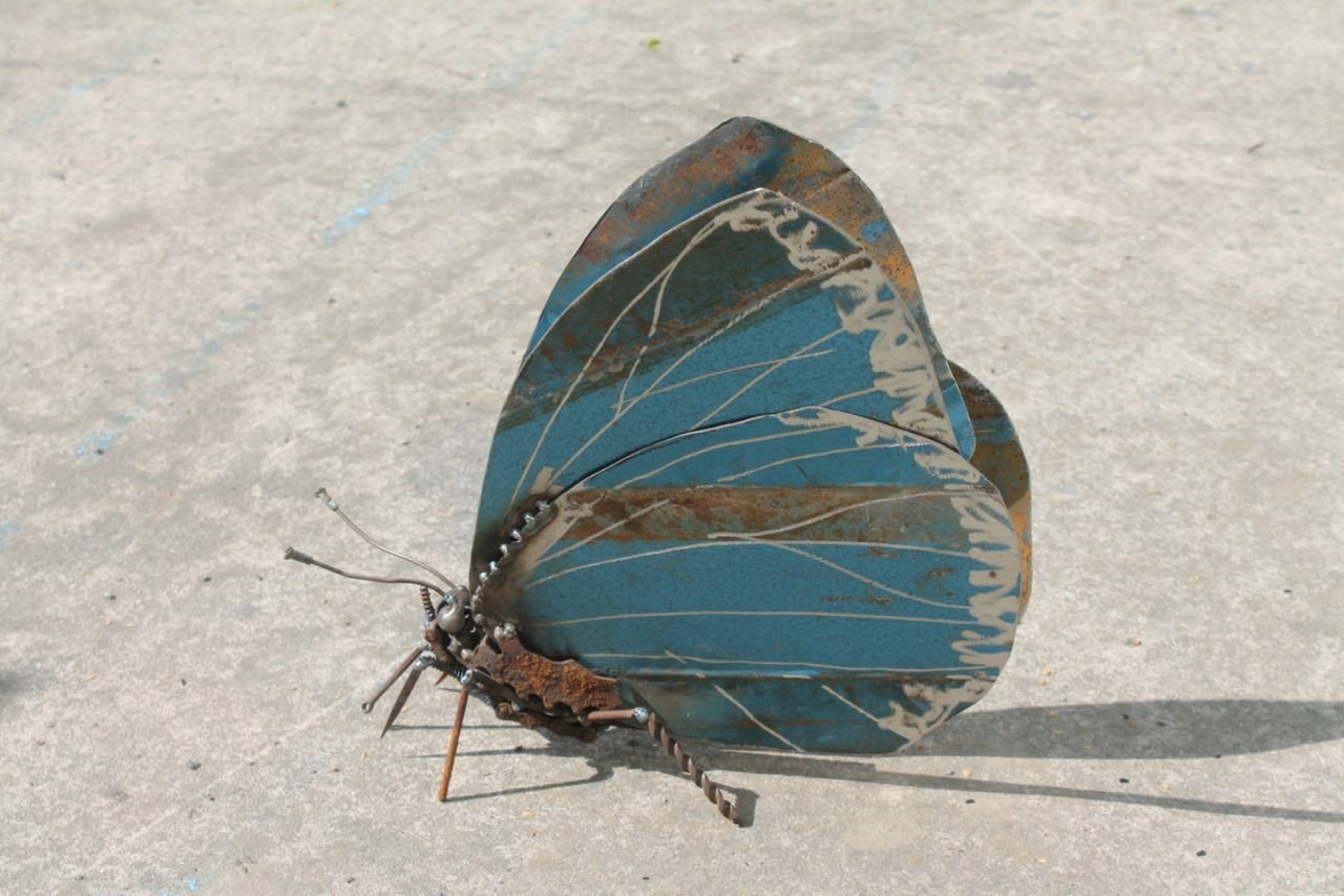 scrap metal art man made sculpture Image