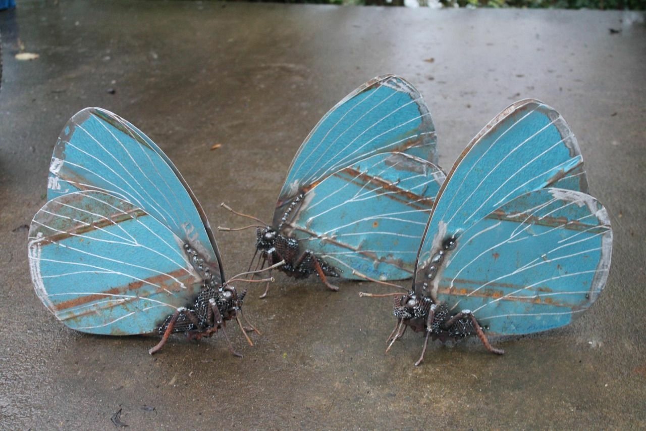 scrap metal art man made sculpture Image