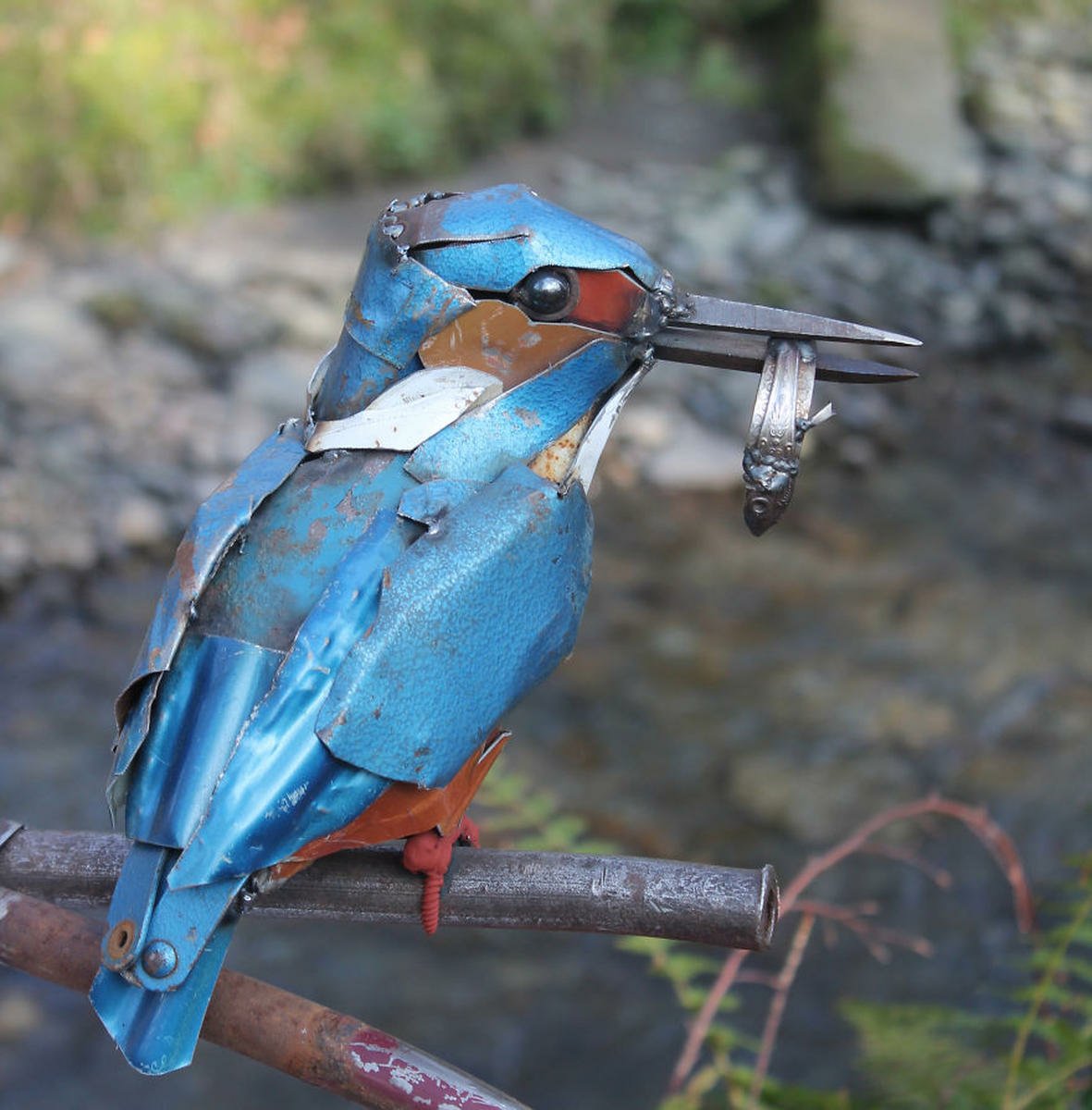scrap metal art man made sculpture Image