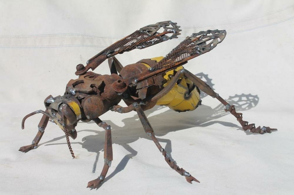 scrap metal art man made sculpture Image