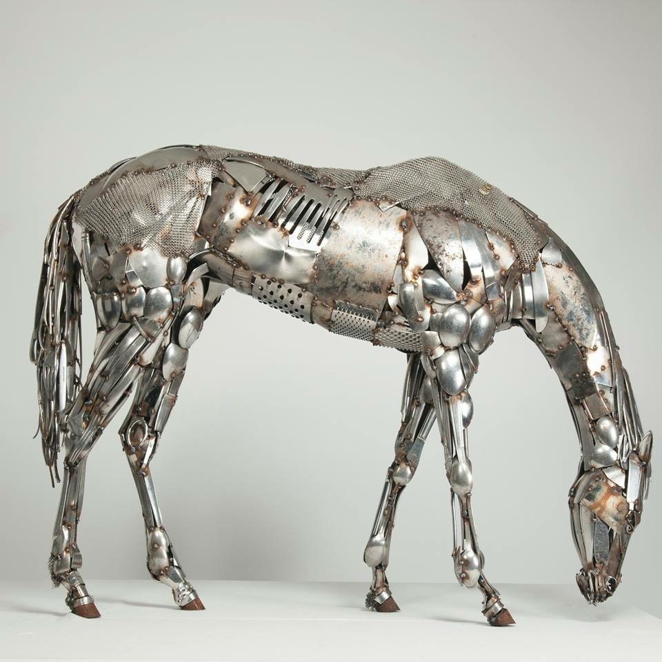 scrap metal art man made sculpture Image
