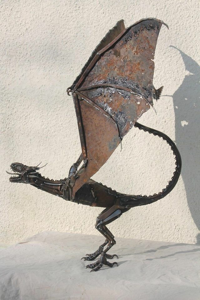 scrap metal art man made sculpture Image