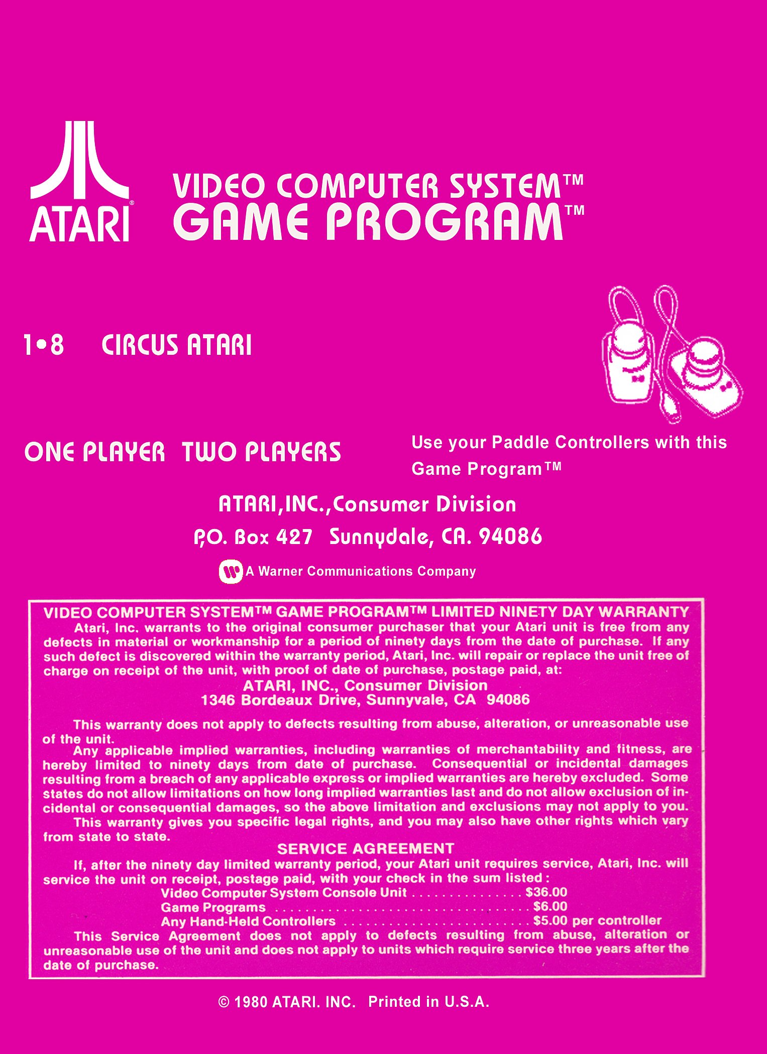 video game Circus Atari Image