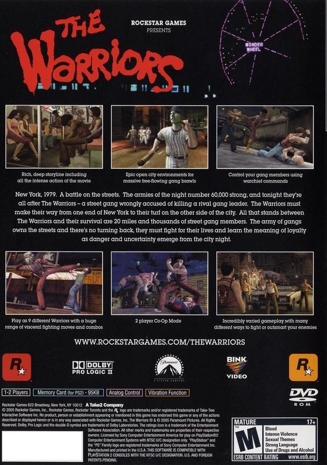 video game The Warriors Image