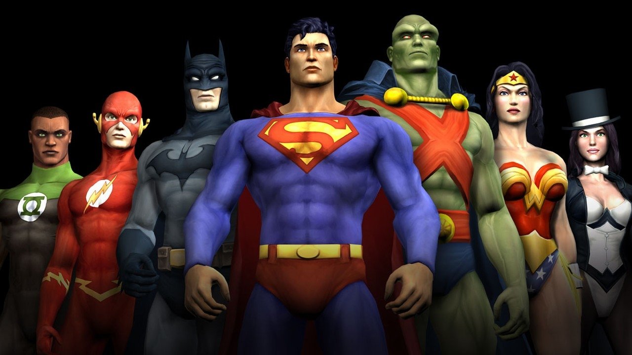 Wally West John Stewart (Green Lantern) Green Lantern Flash Wonder Woman Zatanna Martian Manhunter Batman Superman video game Justice League Heroes Image