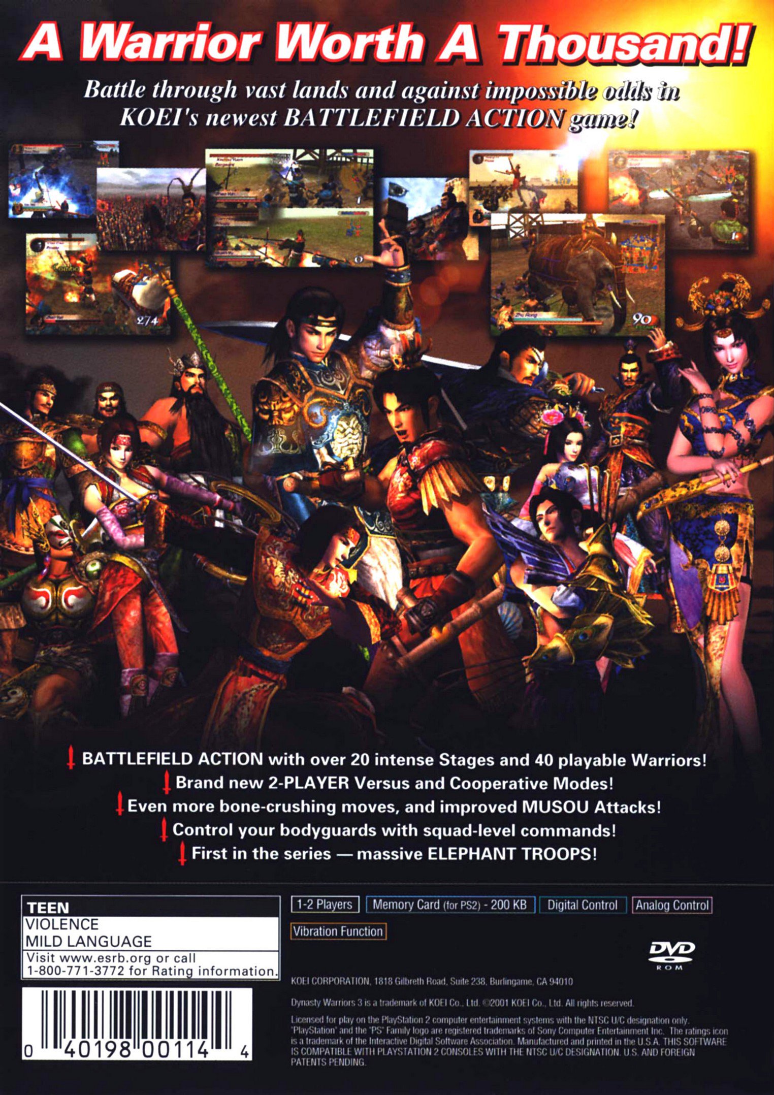 video game Dynasty Warriors 3 Image