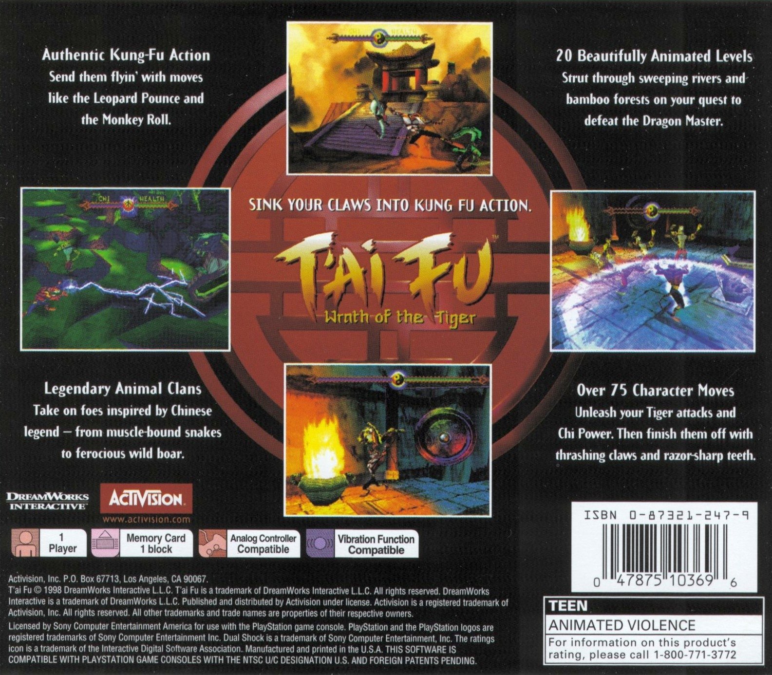 video game T'ai Fu: Wrath of the Tiger Image