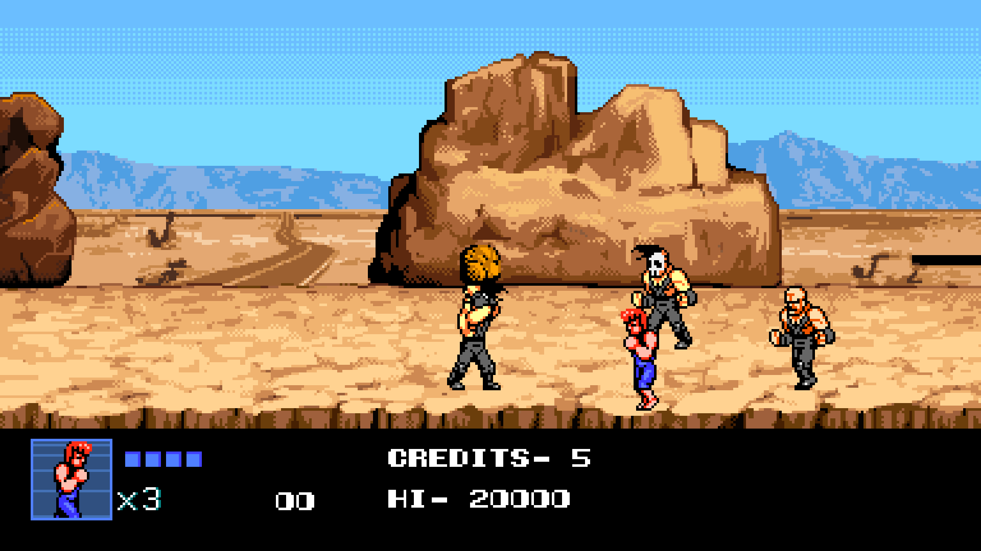 video game Double Dragon IV Retro Games Side Scroller Action Image