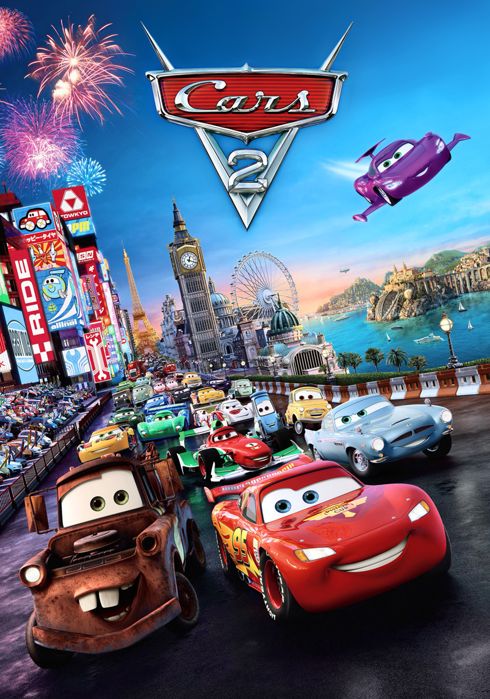 Disney Pixar Cars 2 Movie Poster
