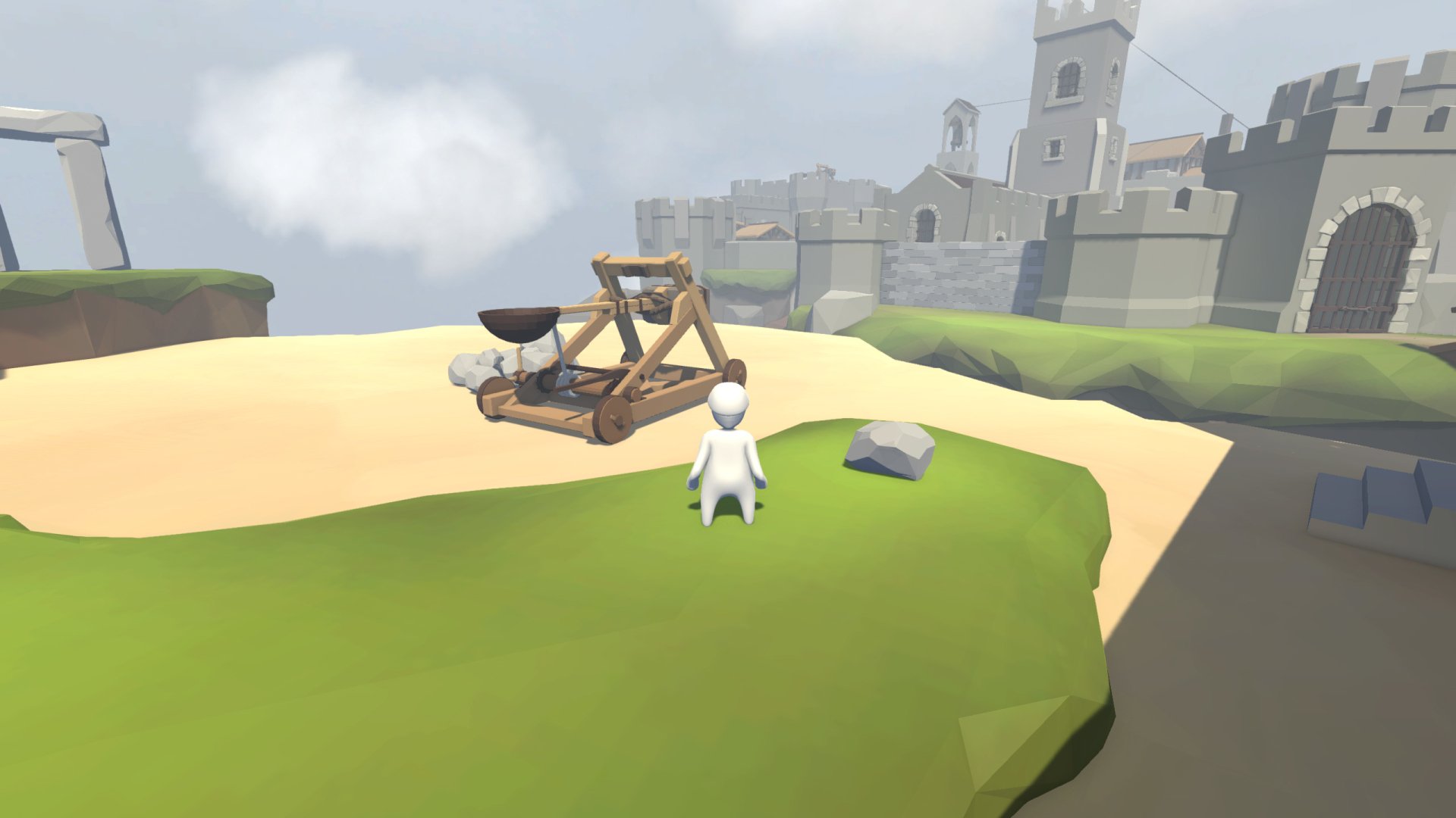 video game Human: Fall Flat catapult puzzle adventure Image