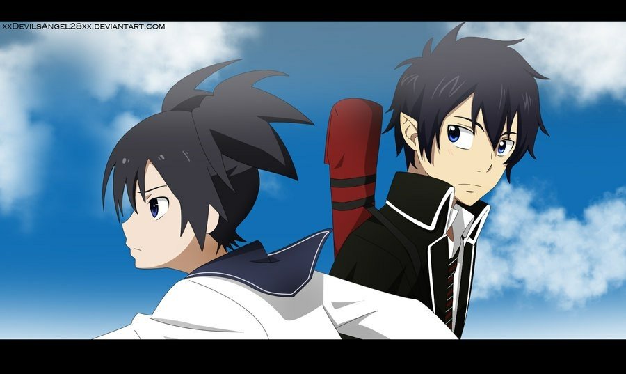 Mato Kuroi Black Rock Shooter Blue Exorcist Anime crossover Image