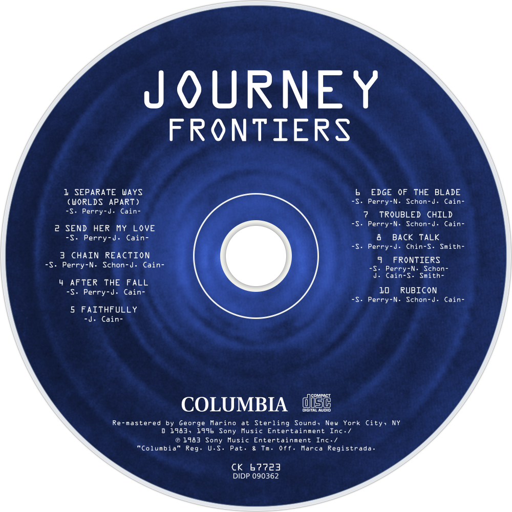 Separate ways worlds apart. Journey 1983 Frontiers. Journey Frontiers 1983 LP. Journey - Frontiers (1983) CD. Journey Frontiers album.