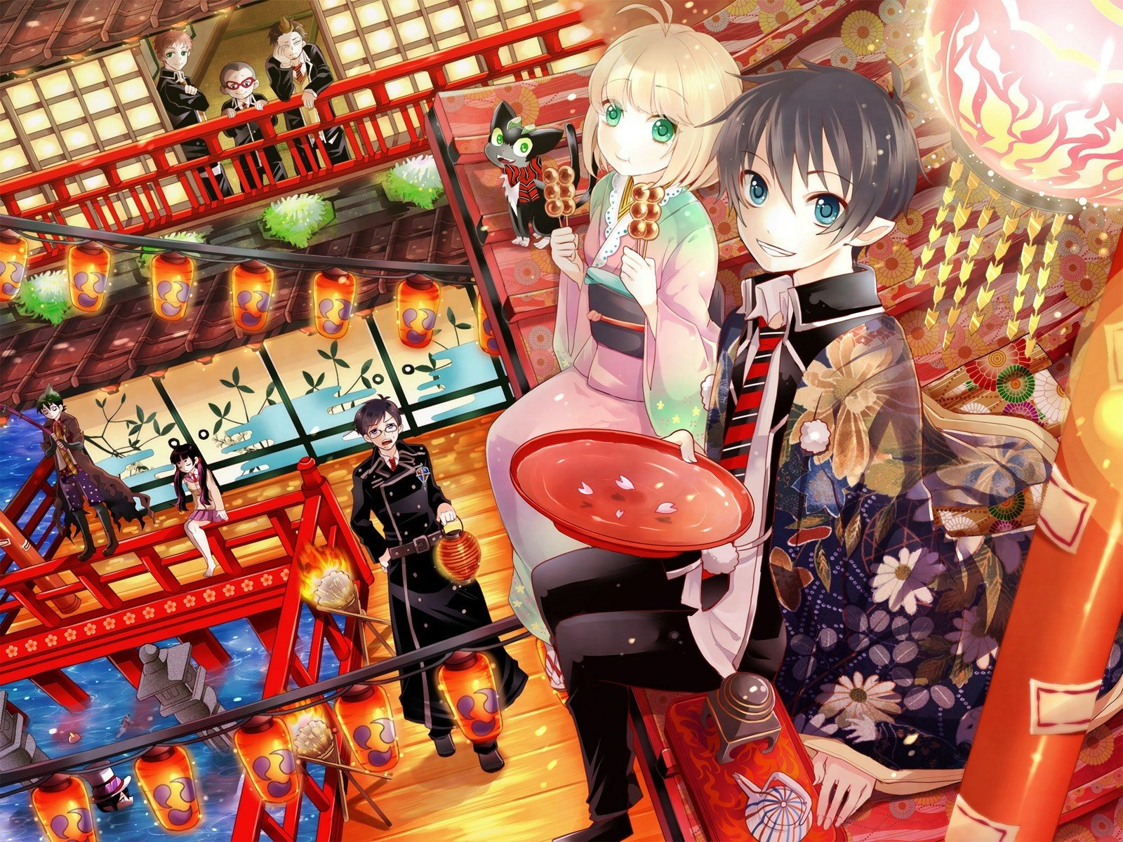Yukio Okumura Shiemi Moriyama Rin Okumura Blue Exorcist Anime Image