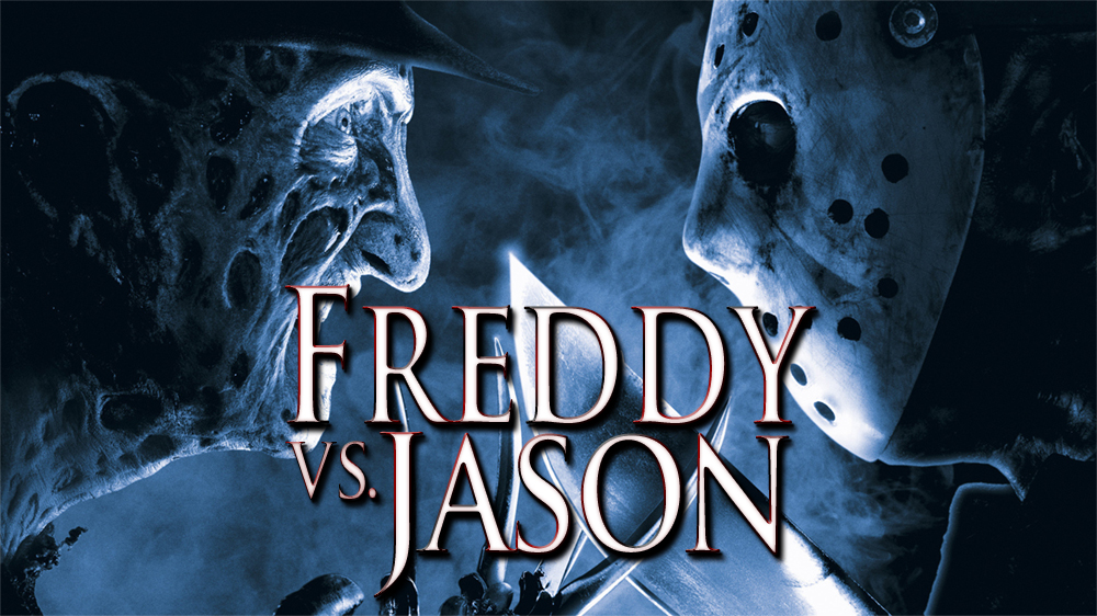 Фредди против Джейсона 2003. Фредди против Джейсона Хизер. Фредди против Джейсона лого. Кожаное лицо против Джейсона.