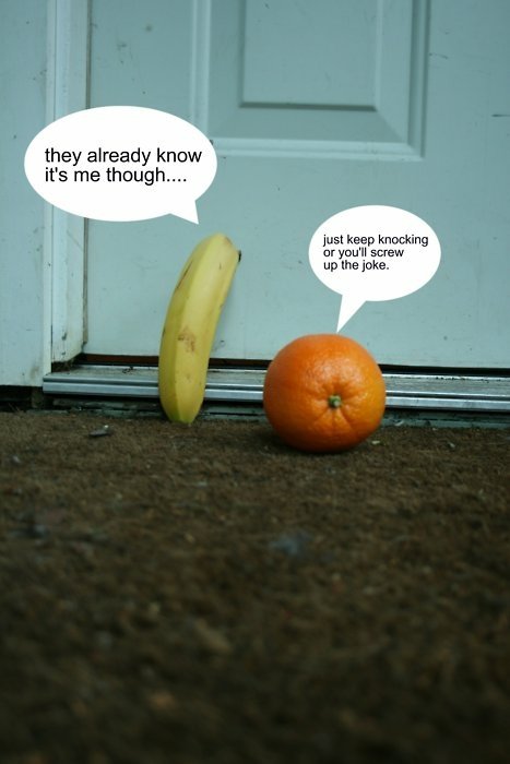 funny joke banana orange (Color) humor Image